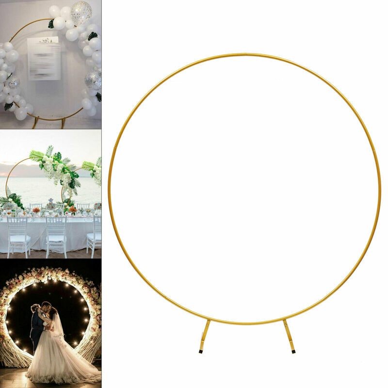 2M Gold Circle Arch Stand Wedding Decoration