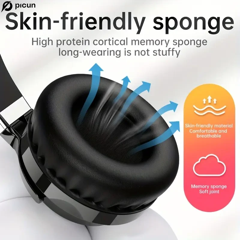 Picun C60 Wired On-Ear - Headphones with Microphone
