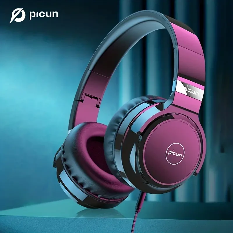 Picun C60 Wired On-Ear - Headphones with Microphone