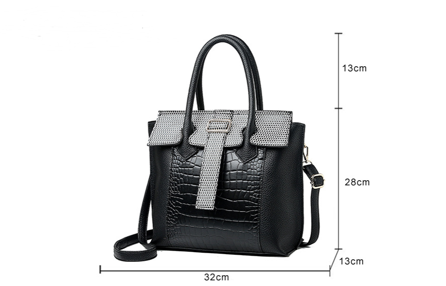 One Shoulder Diagonal Tote Bag Snake Print Women's Bag