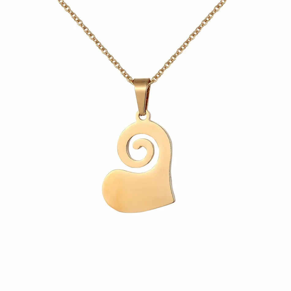 Golden Love Titanium Steel Pendant