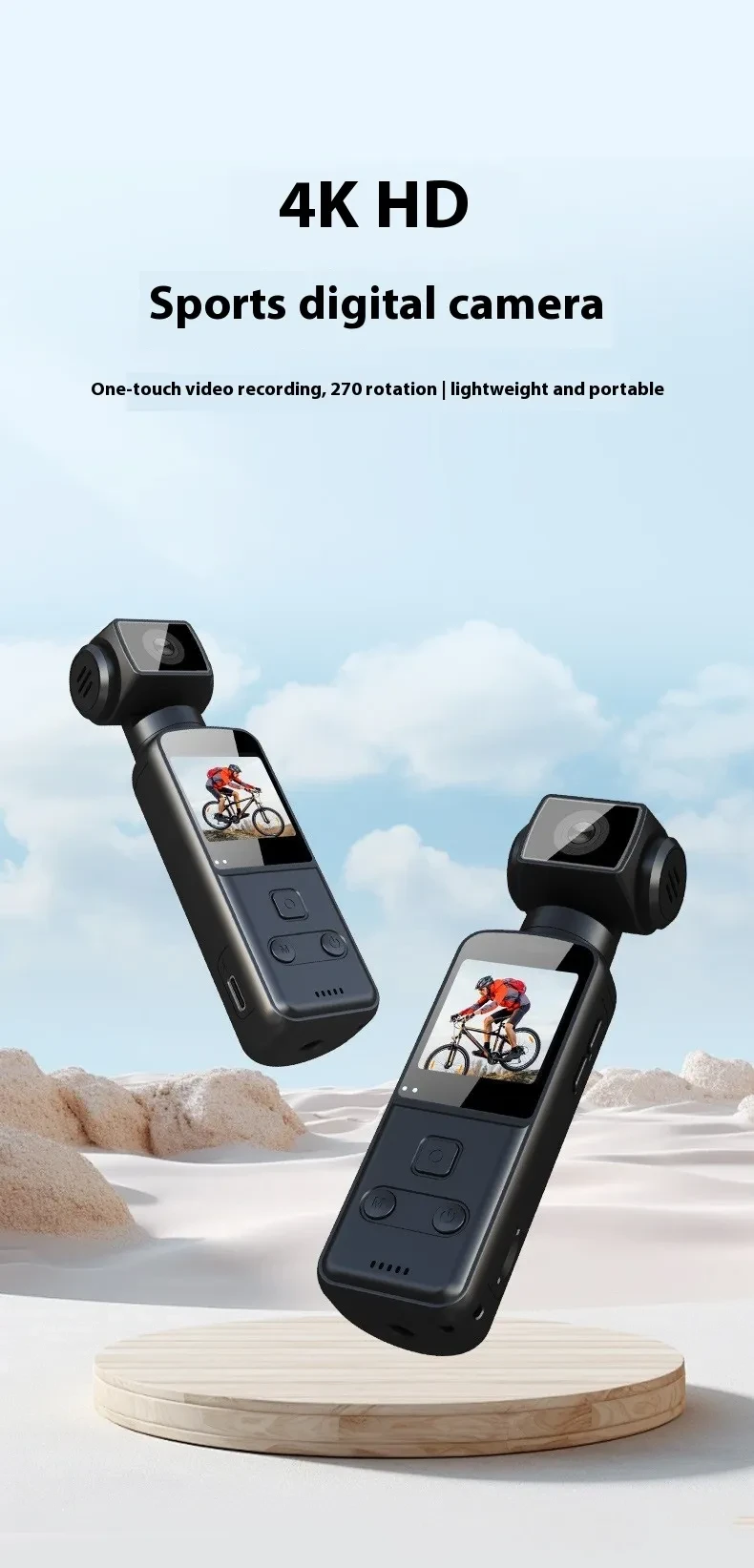 4K HD Anti Shake Pocket Sports Camera Mini