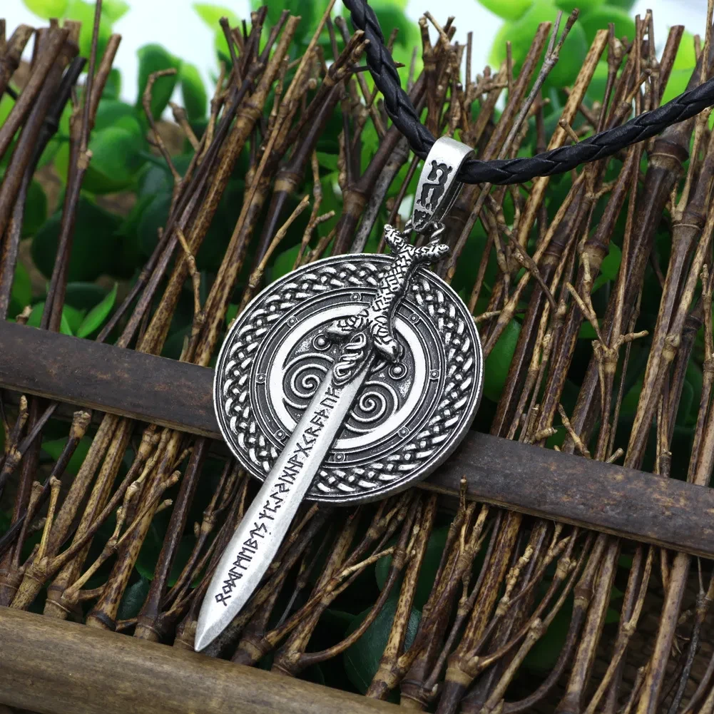 Sword Shield Men's Pendant Necklace