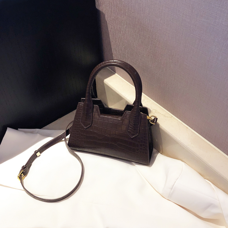 Crocodile Print One-shoulder Messenger Tote Bag