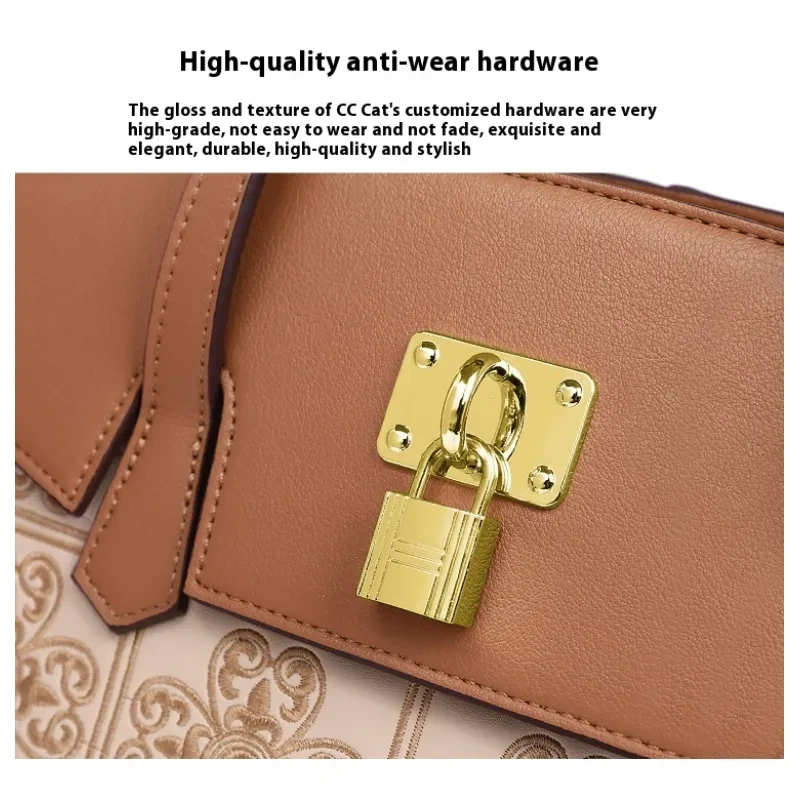 Embroidered Bag Large Capacity High-grade Light Luxury One-shoulder Portable