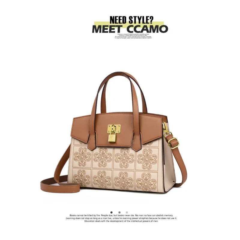 Embroidered Bag Large Capacity High-grade Light Luxury One-shoulder Portable