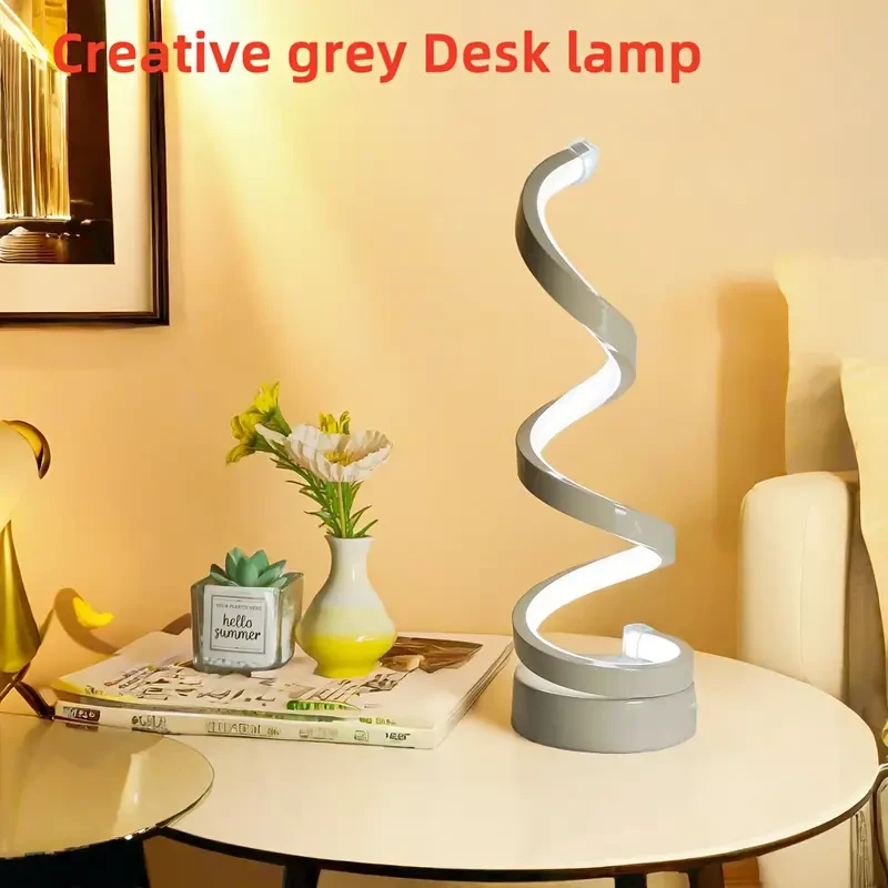 1pc Spiral Lamp - Versatile USB Lamp for Office, Bedroom, and Living Room