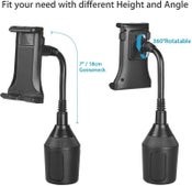 Adjustable Car Cup Holder Mount iPhone iPad