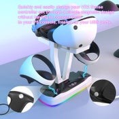 PS5 VR2 Controller Charging Dock Headset Stand,Wireless Charging Station
