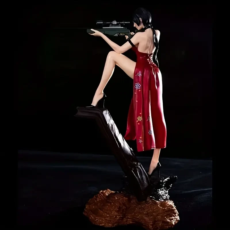 Stunning Sniper Character Figure in Vibrant Red Cheongsam
