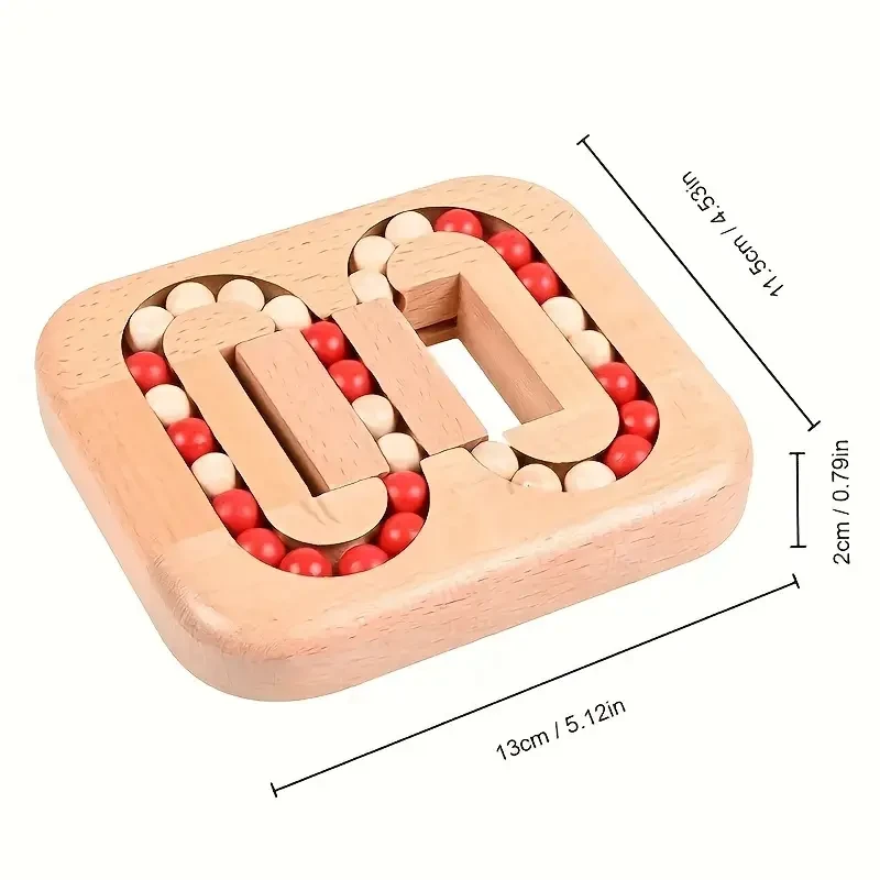 Khaki Creative Brain Teaser Wooden Maze Puzzle Game