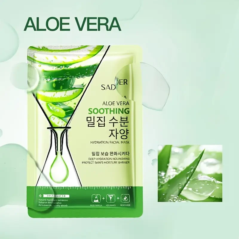 SADOER 10-Pack Aloe Vera Facial Masks