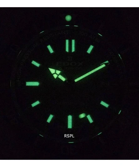 Edox SkyDiver Divers Stainless Steel Green Dial Automatic 801203VMVDN1 80120 3VM VDN1 1000M Mens Watch