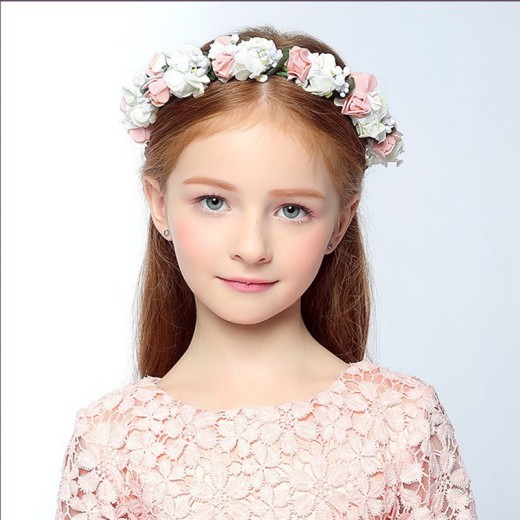 Double Strawberry Flower Crown Wreath Headdress