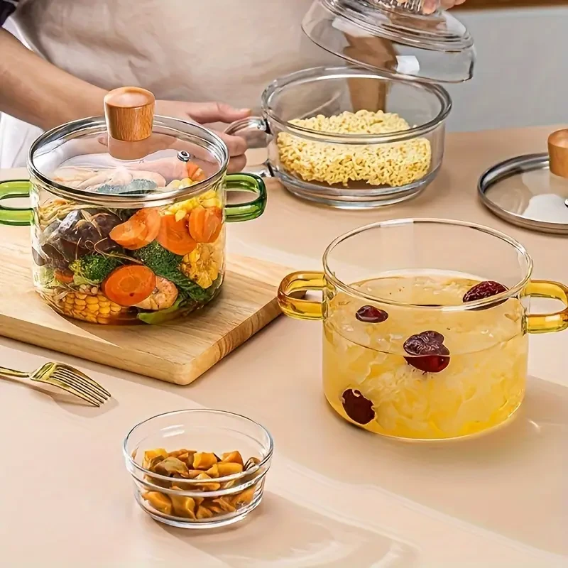 LDQ 1.5L Heat-Resistant Glass Simmer Pot