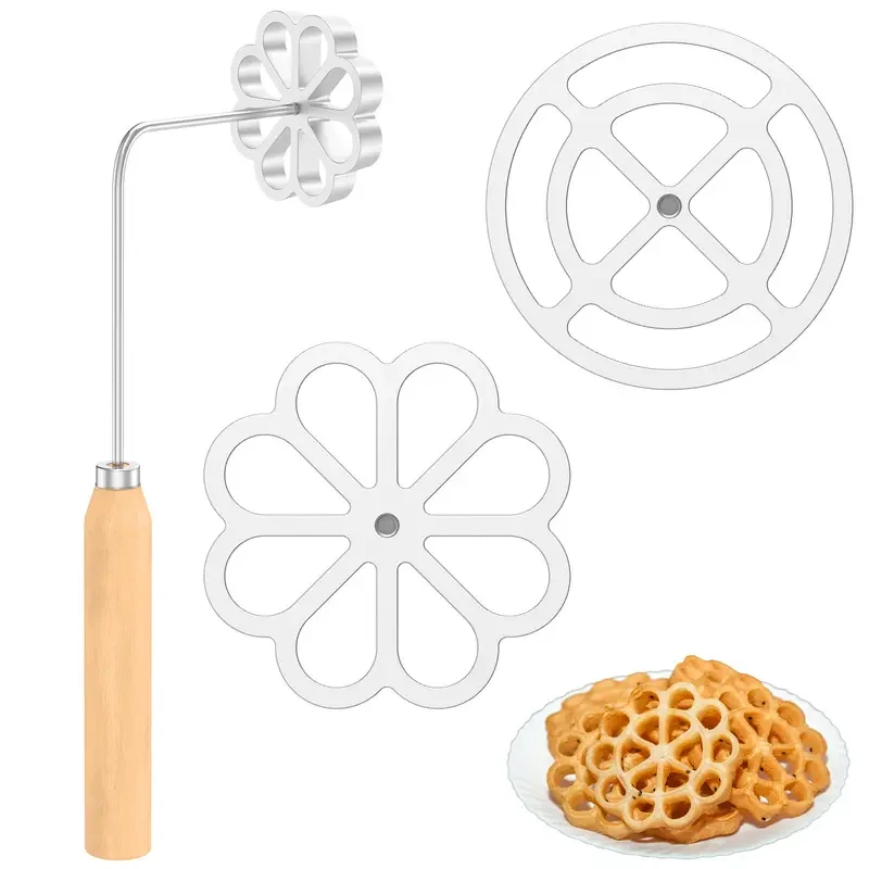 Aluminum Rosette Iron Molds Set with Handle