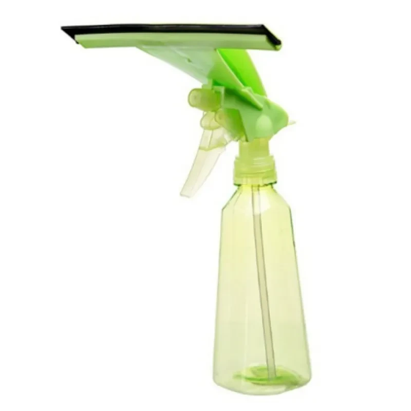 Glass Cleaning Brush with Water Spray Window Cleaner High-quality Aluminum Long Handle Wiper and Cloth Combo Silicone