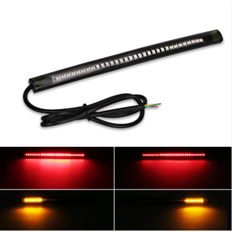 Universal Flexible Led Strip Tail Stop Light Motorcycle 48 SMD Led Tail Turn Signal Brake License Plate Light Strip Motorcycle