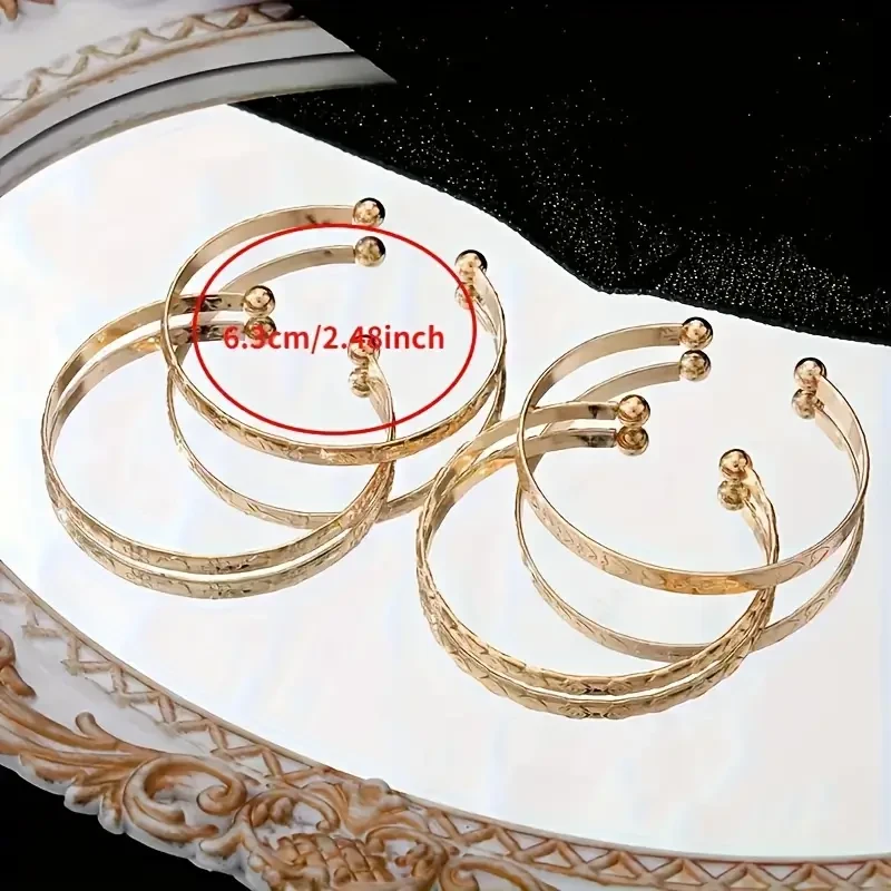 2025 New 4pcs 18k Golden-plated Exquisite Couple Bracelet