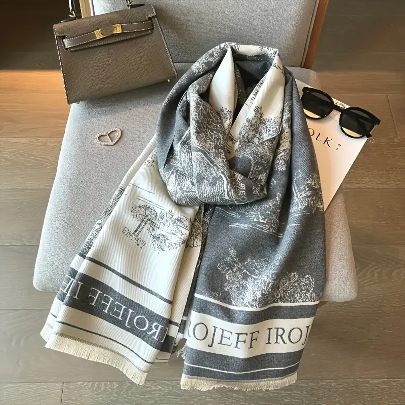 2024 New High-End Ink-Inspired Chinese Style Scarf