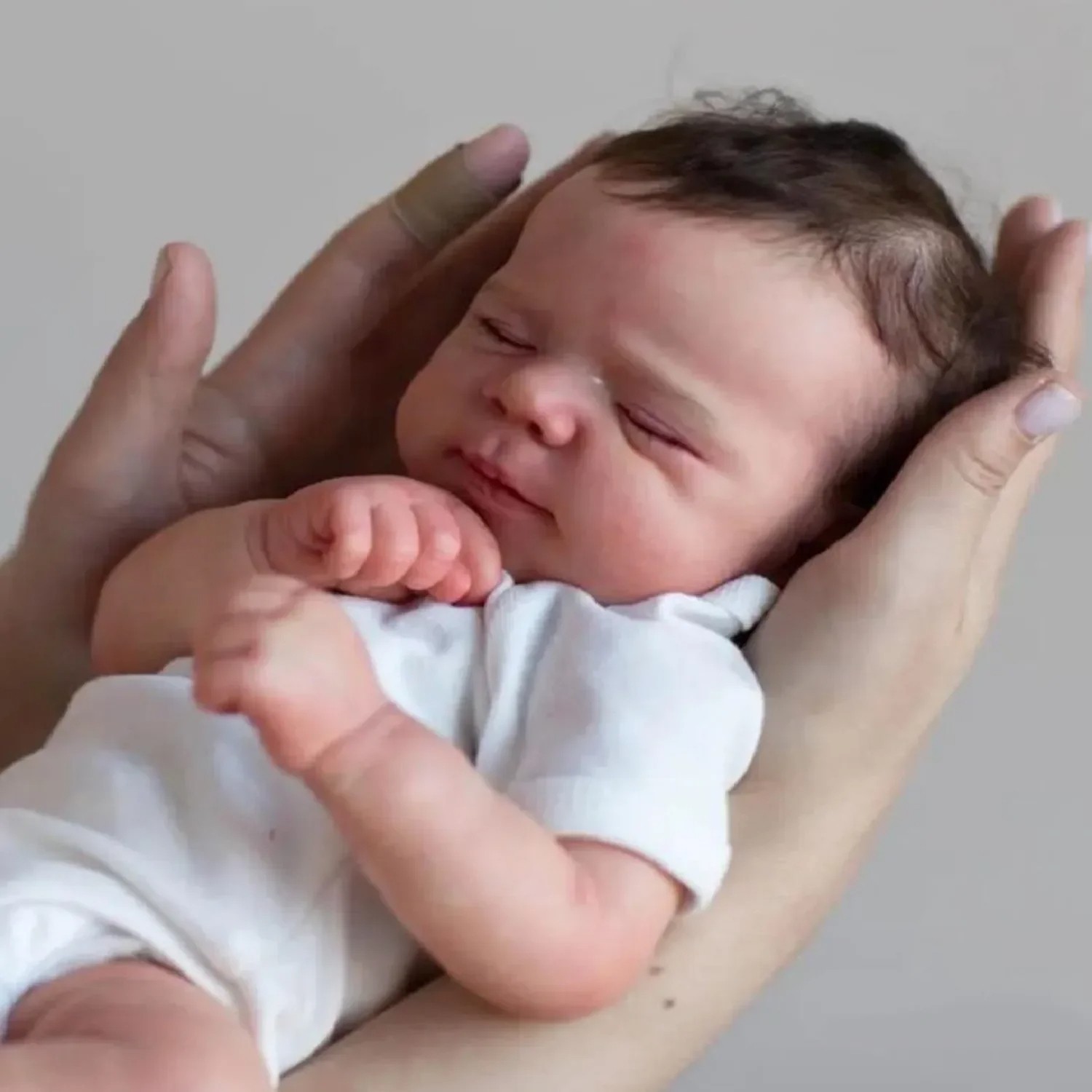 BZDOLL Realistic 48cm Soft Silicone Asleep Reborn Baby Doll