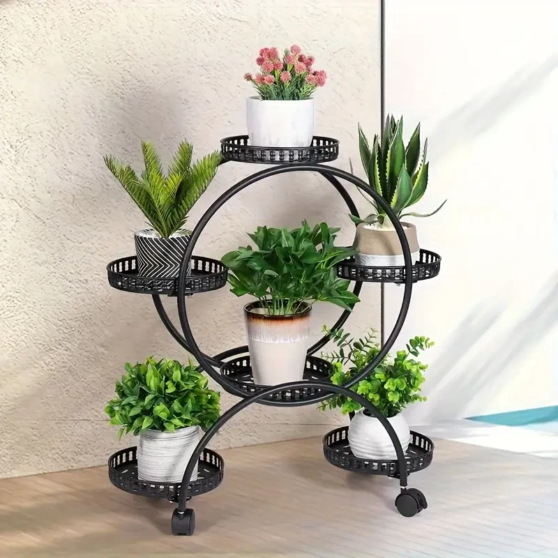 Metal Plant Stand Rack Indoor Outdoor Flower Pot