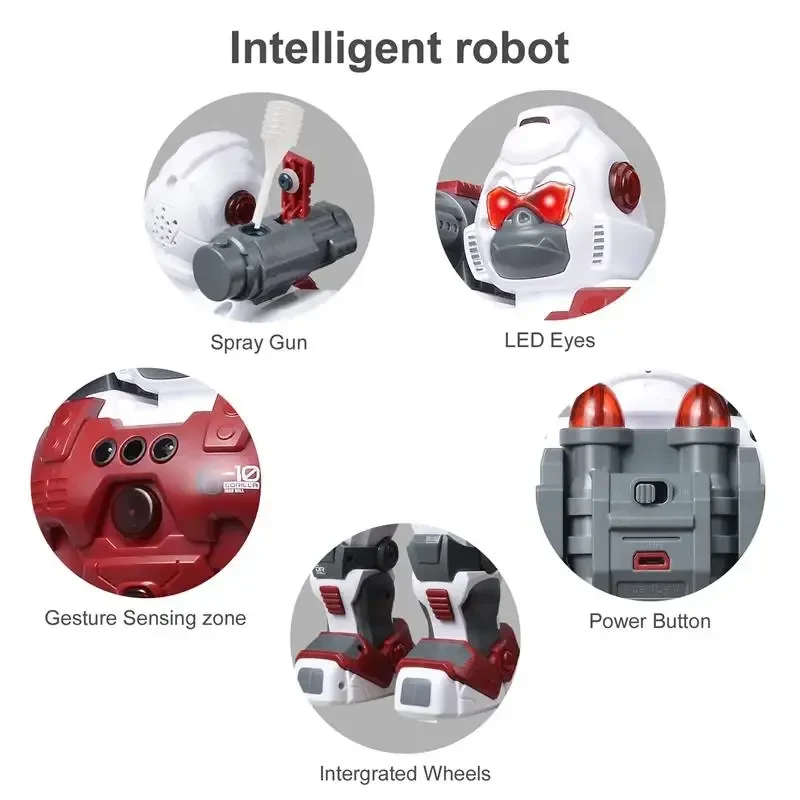 Remote Control Spray Robot Boy Model Toy Gesture Induction