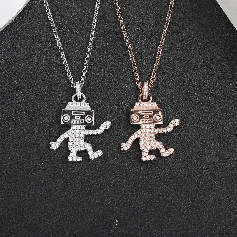 Dancing robot pendant clavicle chain