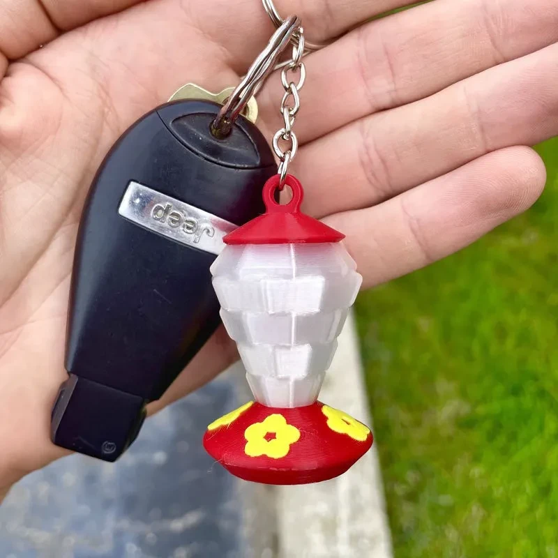 Creative Mini Hummingbird Feeder Keychain