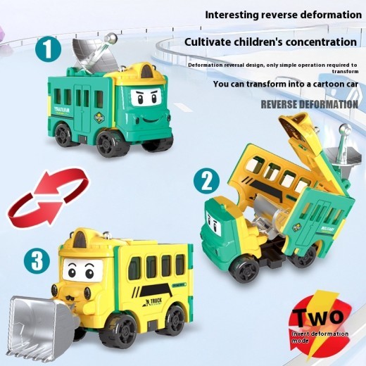 Children's Toy Car Flip Deformation Engineering Power Control Car