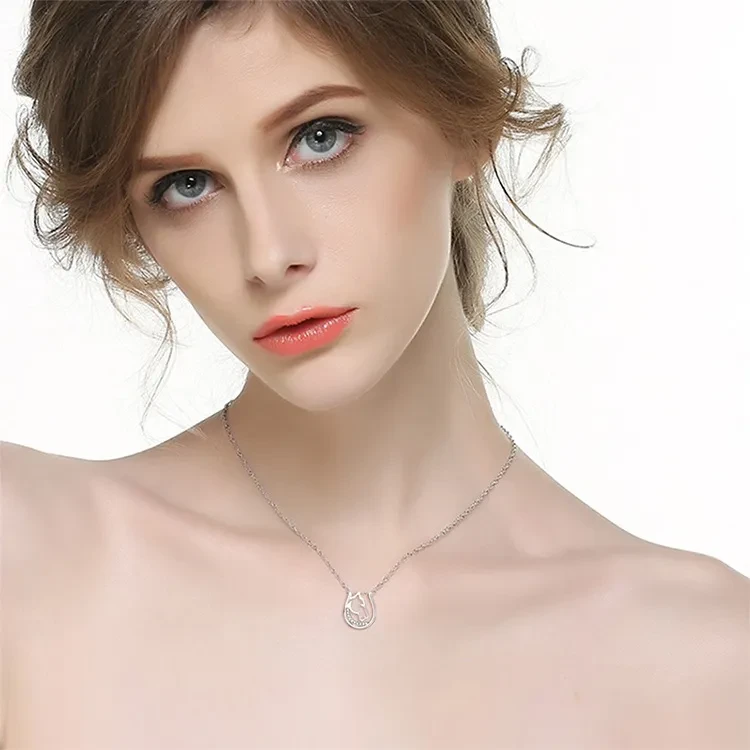 Horsehead Necklace With Micro-Zircon Pendant