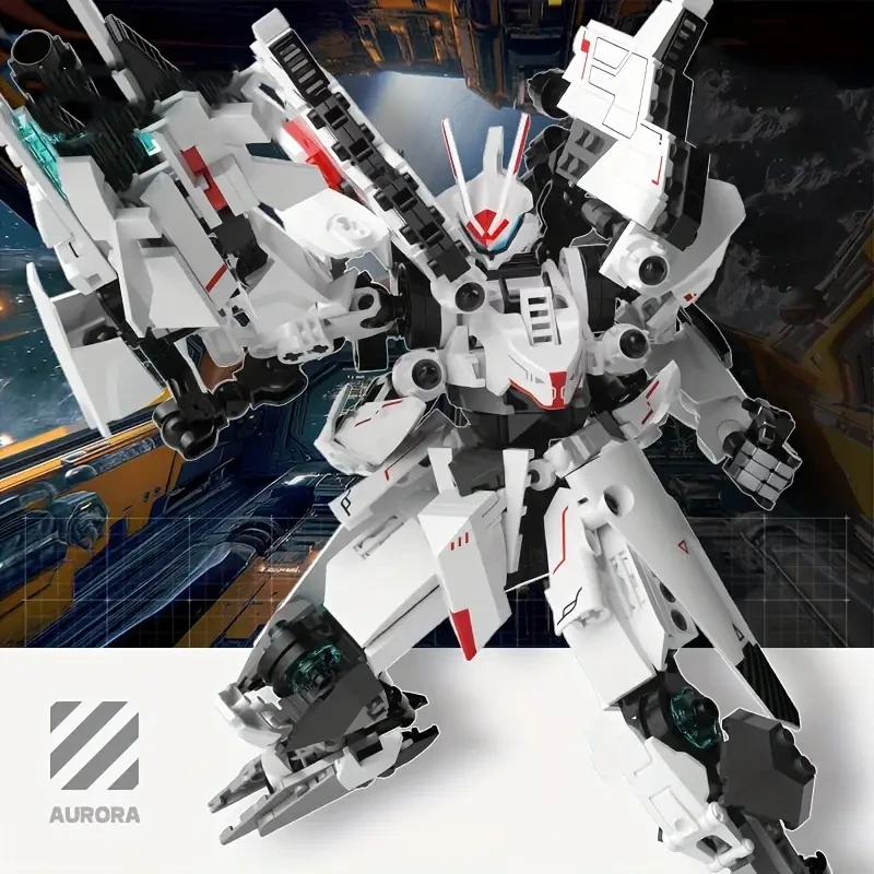 Creative Science Fiction Aurora Interstellar Pioneer Assembly Robot Mechanical Beast Adult Difficult Stacking Model