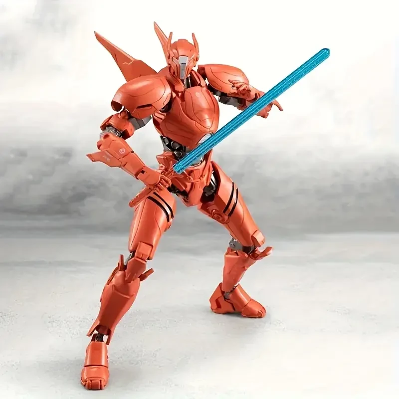 1pc Poseable Robot Model with Interchangeable Accessories, Made of PVC