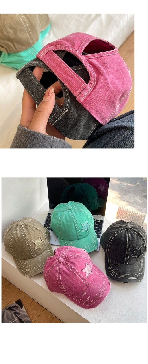 Women's Retro Leisure Ripped Baseball Hat