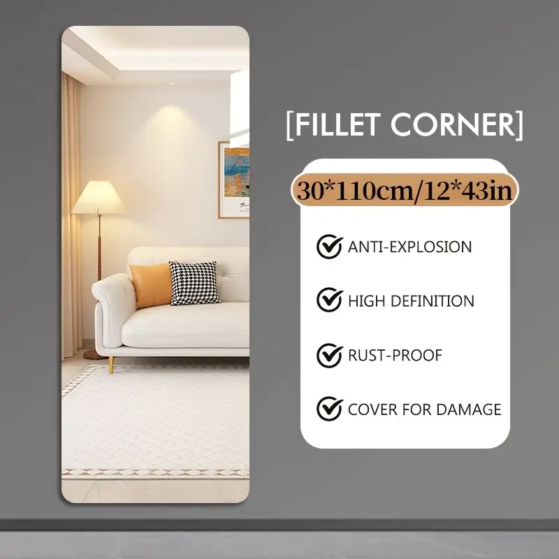 Full-Length Acrylic Mirror Sticker