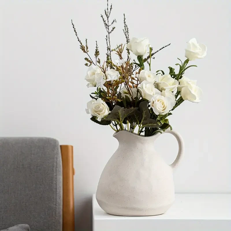 NJCHARMS Ceramic Kettle Vase 1pc