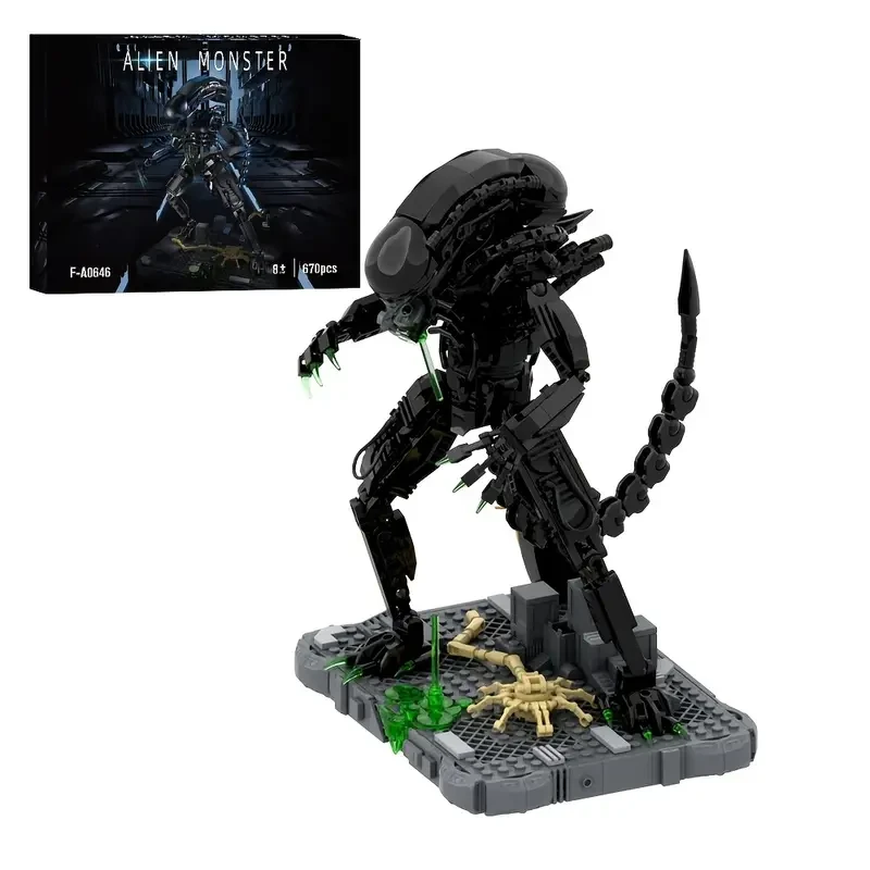 1pc Alien Xenomorph Mech Action Figure Building Kit
