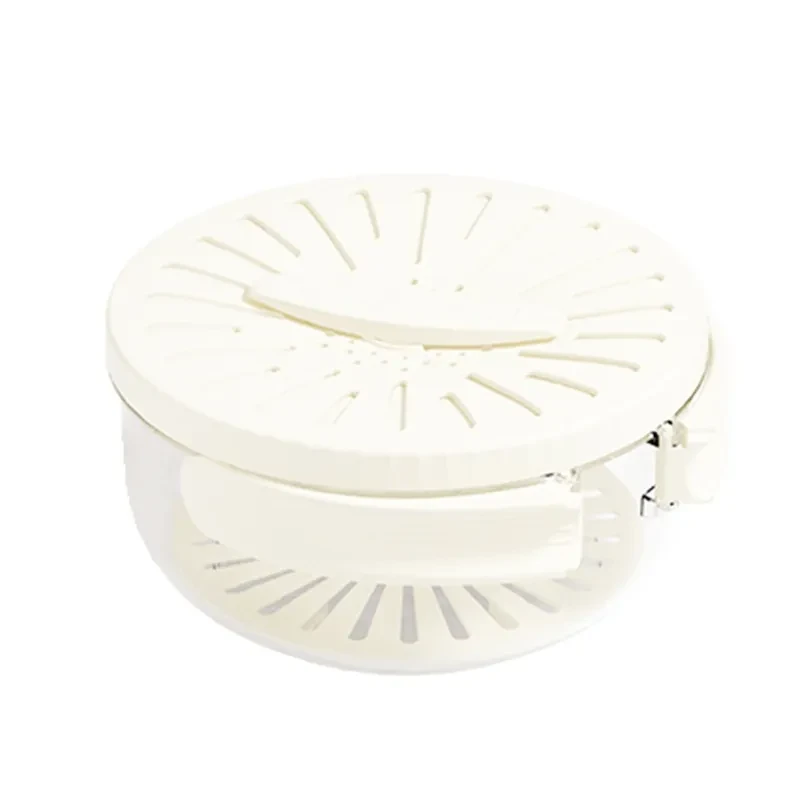 Fruit Drain Basket With Lid Vegetable Washing Bowl Foldable Handle Cleaning Colander