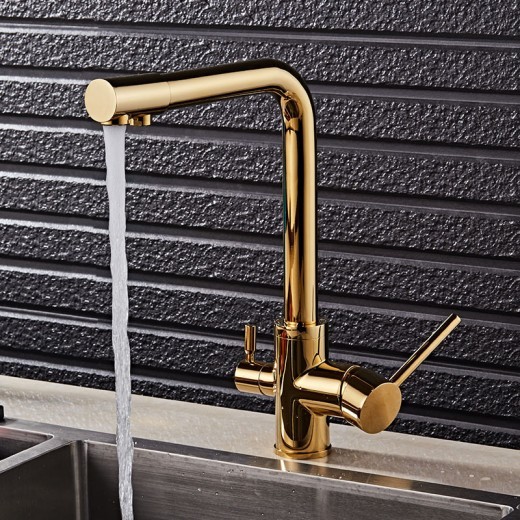 The Golden Kitchen Faucet Sanhe Keeps Drinking Pure Water