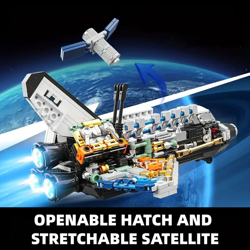 a Spaceship Model Building Set, Semi-Transparent Mechanical Airplane Model