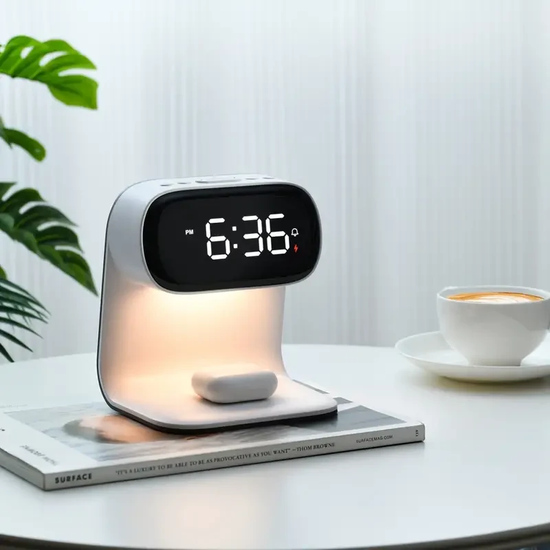 A40 RGB Night Light With Eye Protection - 10W Wireless Charging, Alarm Clock