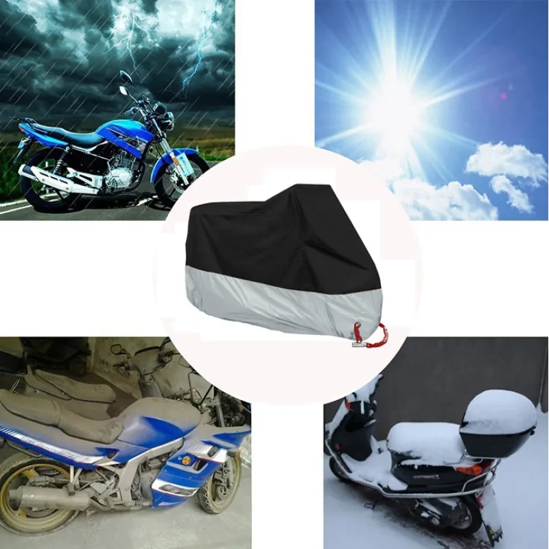 Waterproof Motorcycle Cover Heavy-Duty Outdoor Protector for Bikes and Scooters