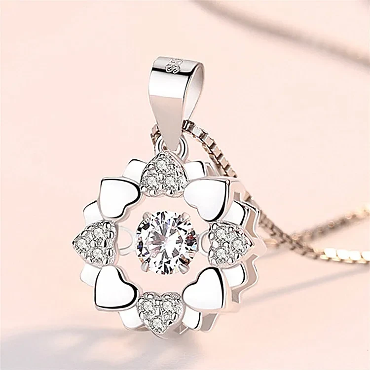 Smart Snowflake Pendant Silver Plated Necklace