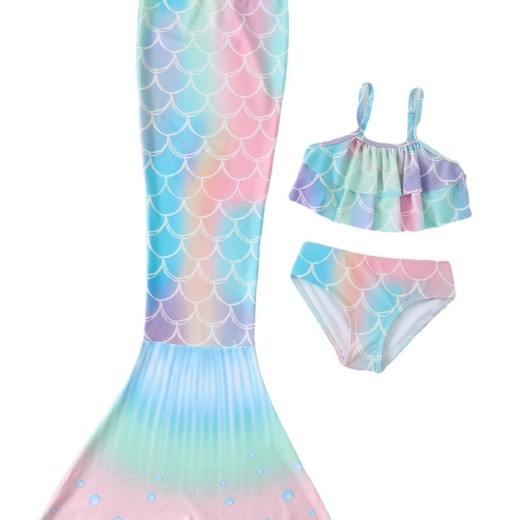 Children's Swimsuit Bikini Fish Tail Skirt