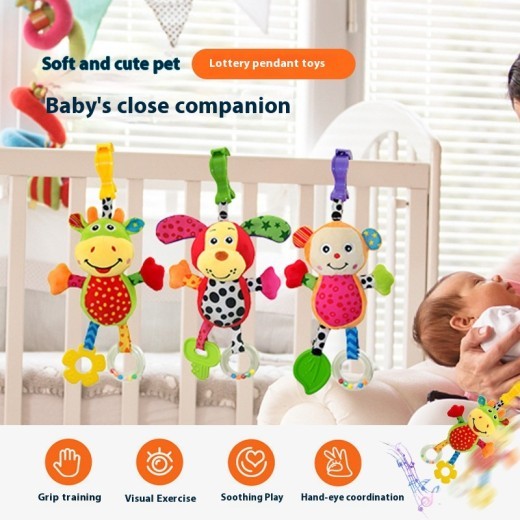 Baby Toys Educational Comfort Crib Hanging Baby Biteable