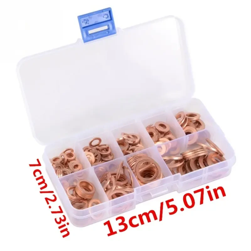 200pcs Copper Washer Gasket Set