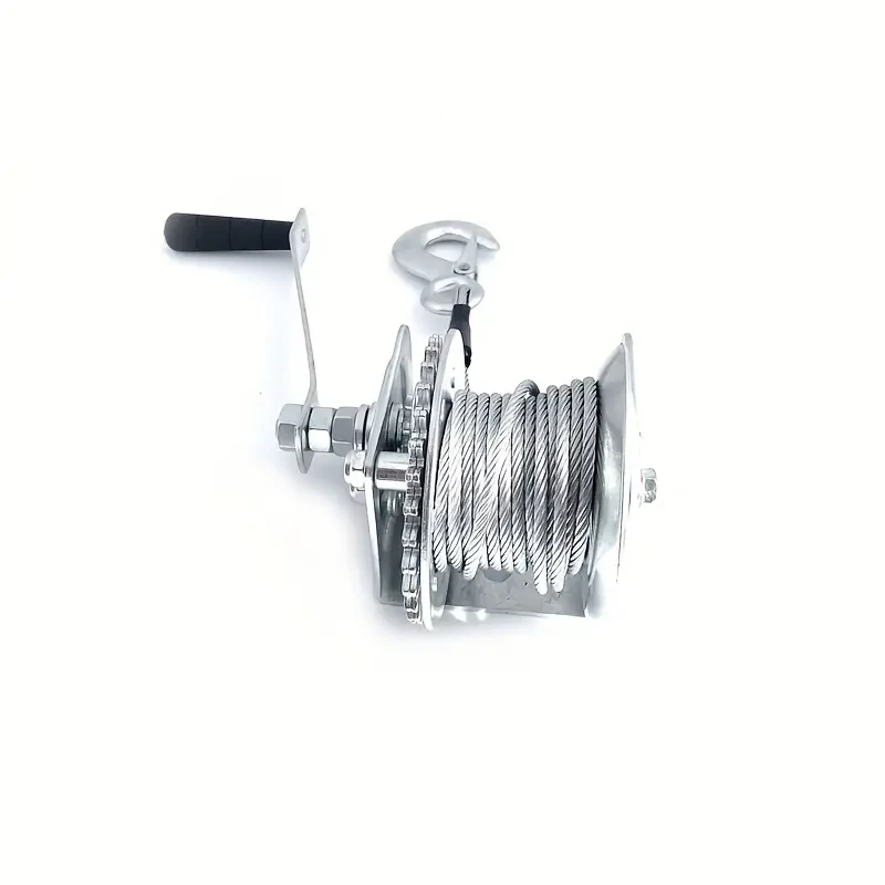 Heavy-Duty Hand Winch, 272.16KG Load Capacity, Manual Right