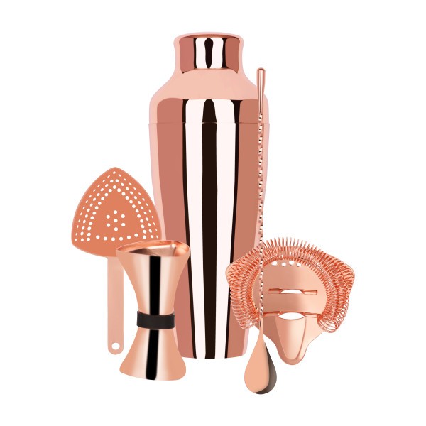 Cocktail Set 5pc Rose Gold - Zanzi