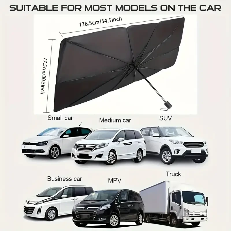 All-Season Portable Foldable Car Windshield Sunshade - Protect Your Car from the Sun