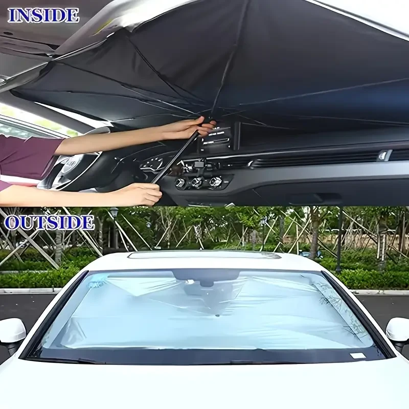 All-Season Portable Foldable Car Windshield Sunshade - Protect Your Car from the Sun